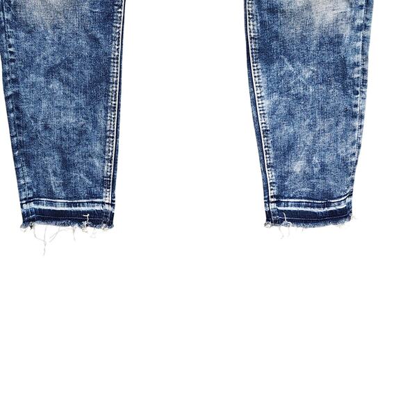 Silver Jeans AIKO Mid Ankle Skinny Mid Rise Jeans Raw Hem 30x27 - Picture 5 of 12